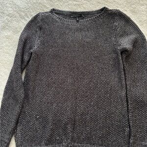 White House Black Market Charcoal Knit Top
